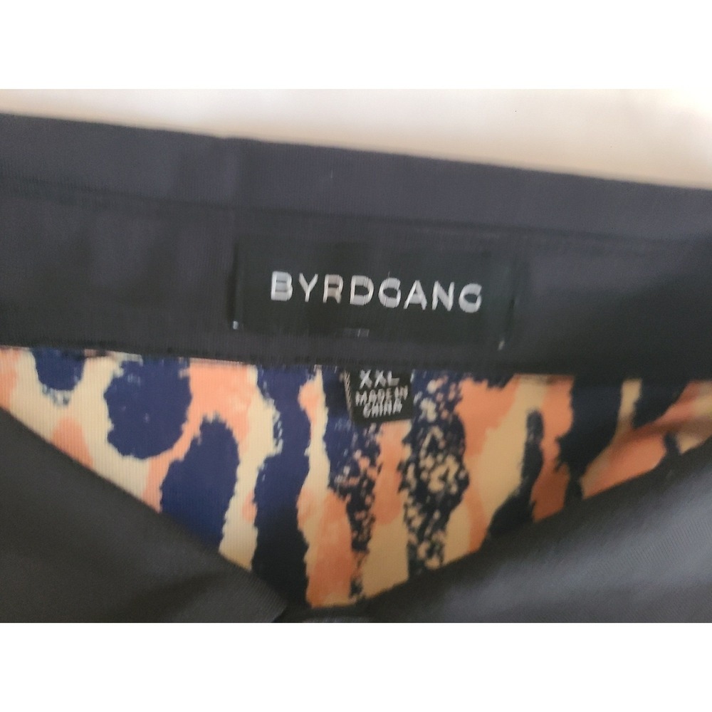 BYRDGANG Mens XXL Leopard Print Short Sleeve Golf Polo Shirt Colorful Collar - Picture 4 of 16